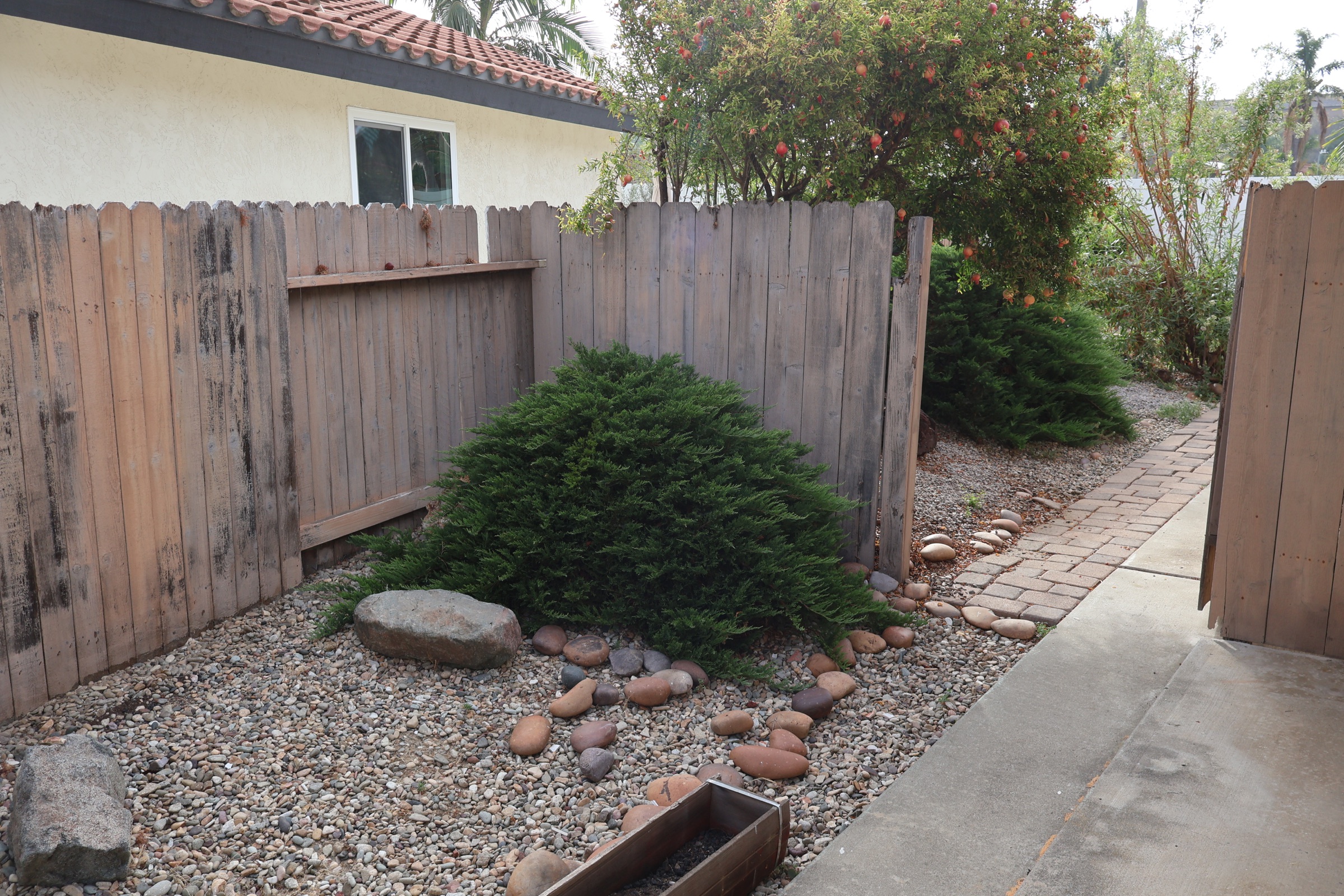 Wood gate before
